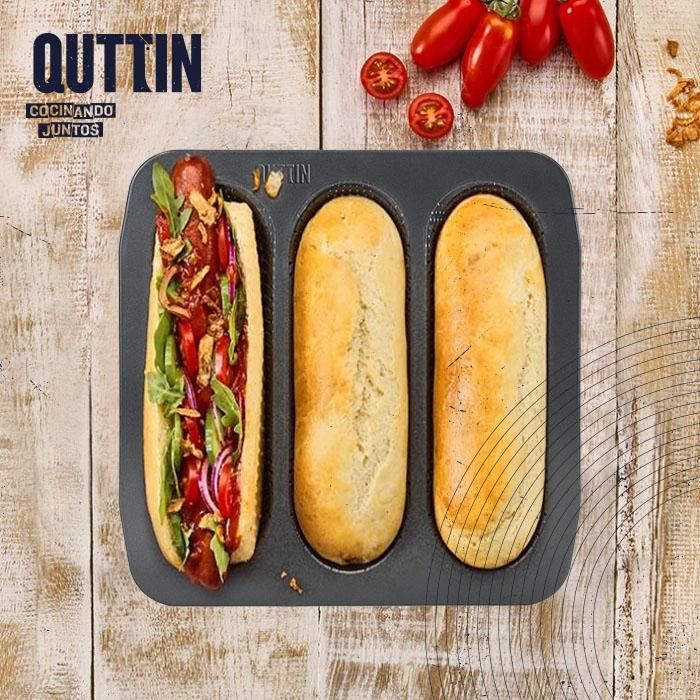 Molde para 3 Baguettes Grandes Perforado 28x28 cm - Quttin (6 Unidades) 5 Molde para 3 Baguettes Grandes Perforado 28x28 cm - Quttin (6 Unidades) 5