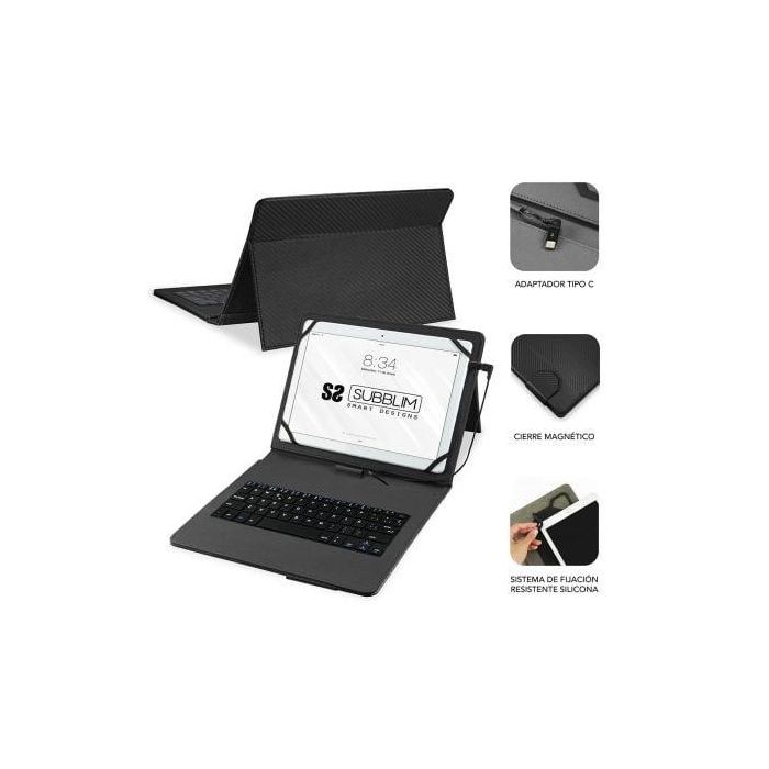 SUBBLIM Funda Tablet KEYTAB PRO USB 10,1" Black 1 SUBBLIM Funda Tablet KEYTAB PRO USB 10,1" Black 1