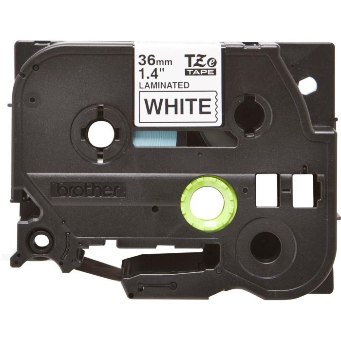 Brother Cinta Laminada P-touch TZe-261, 36mm, 8m, Negro/Blanco para PT-3600, PT-530, PT-550, PT-9200DX, PT-9200PC, PT-9400, PT-9500PC, PT-9600, PT-9700PC, PT-9800PCN 1