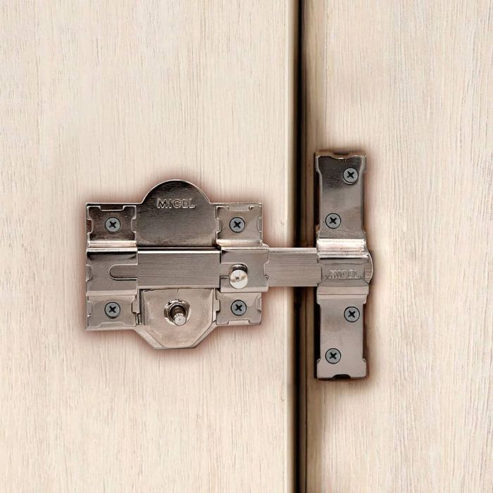 Cerrojo de seguridad Micel crr08 86b/70 Acero 70 mm Níquel Sobreponer 3 Cerrojo de seguridad Micel crr08 86b/70 Acero 70 mm Níquel Sobreponer 3