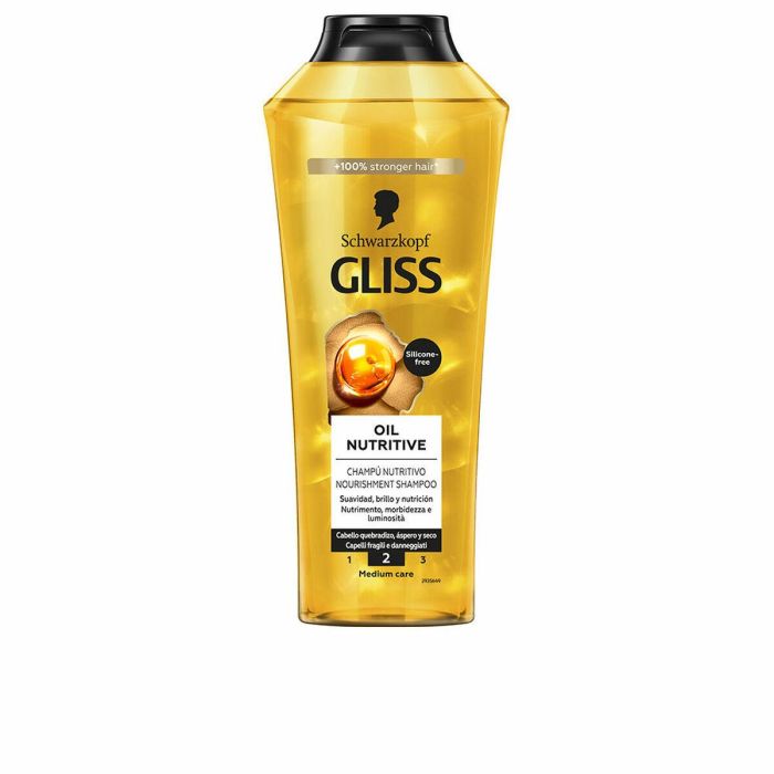 Schwarzkopf Mass Market GLISS OIL NUTRITIVE champú para cabellos secos y ásperos 400 ml