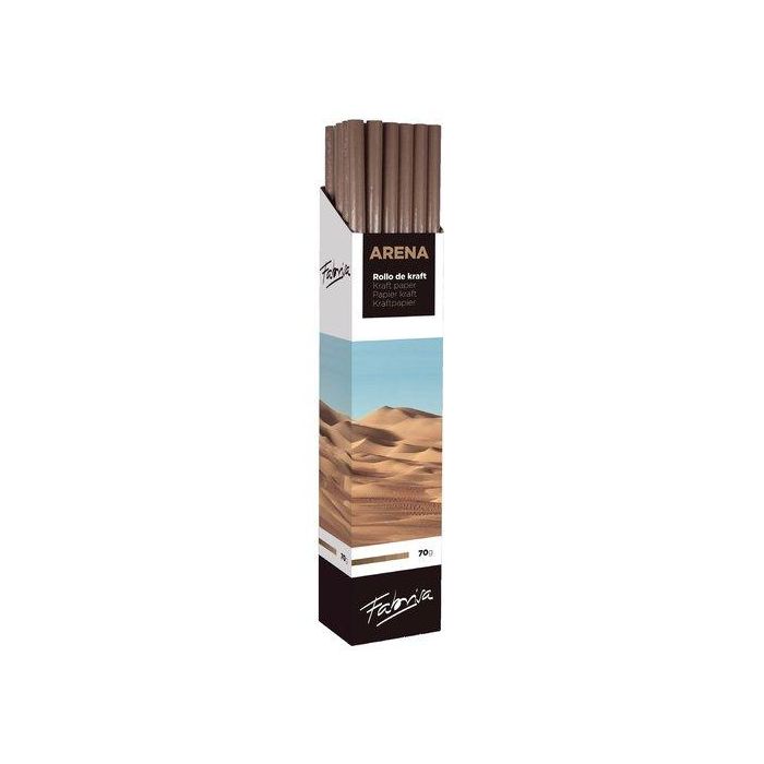 Papel De Embalar Kraft Rollo Fabrisa 1X3 Marron Expositor De 30