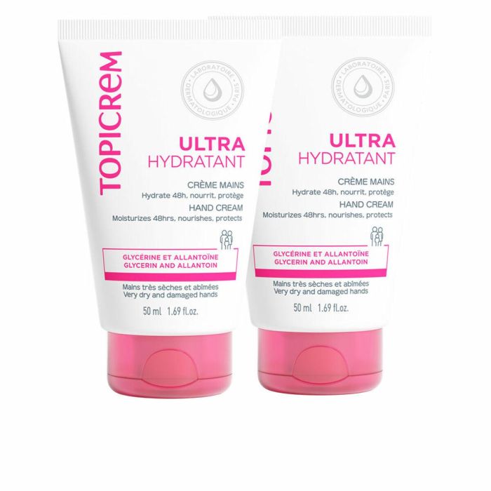 Topicrem UH Crema de Manos Ultra Hidratante con Urea y Glicerina, Pack 2 x 50 ml