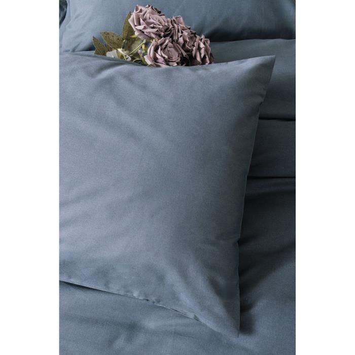 Juego de cama - 1 funda nórdica 220x240 cm + 2 fundas de almohada 60x60 cm - 100% algodón - Antracita 1 Juego de cama - 1 funda nórdica 220x240 cm + 2 fundas de almohada 60x60 cm - 100% algodón - Antracita 1