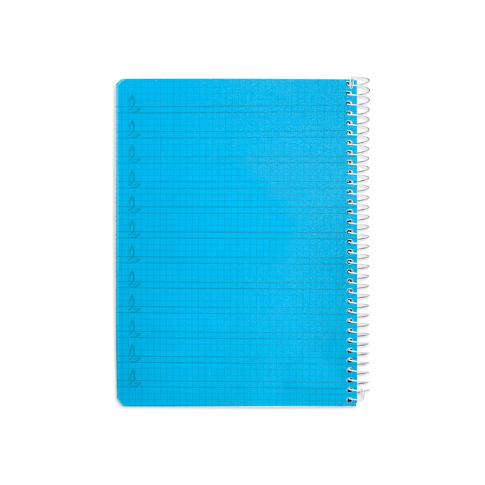 Liderpapel Cuaderno espiral A5 Pautaguía Tapa Plástico 80 Hojas 90gr Cuadro Pautado 4mm con Margen Color Azul 2