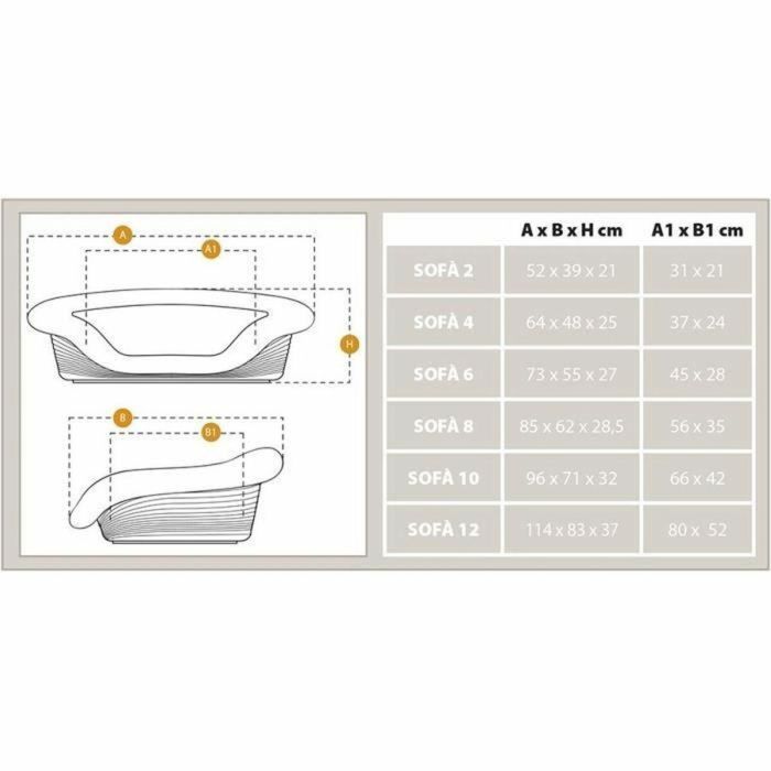 Ferplast FER1701701069138 Sofá Cama para Mascotas SOFÁ 6, Diseño Moderno, Cojín Estampado, Base Antideslizante 5 Ferplast FER1701701069138 Sofá Cama para Mascotas SOFÁ 6, Diseño Moderno, Cojín Estampado, Base Antideslizante 5