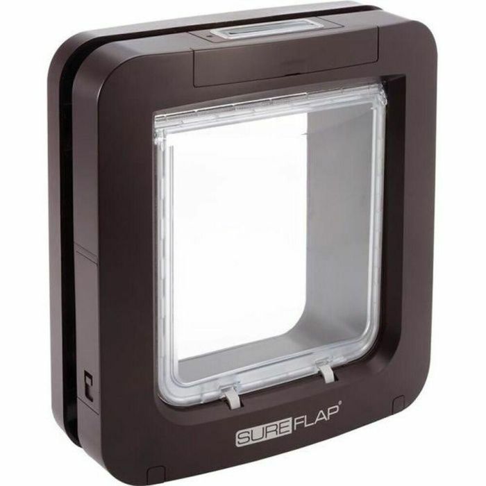 Sureflap Solapa Electrónica Grande Marrón Lector de Microchip para Gatos y Perros Pequeños - Evita Intrusos (Hasta 32 Chips) 1