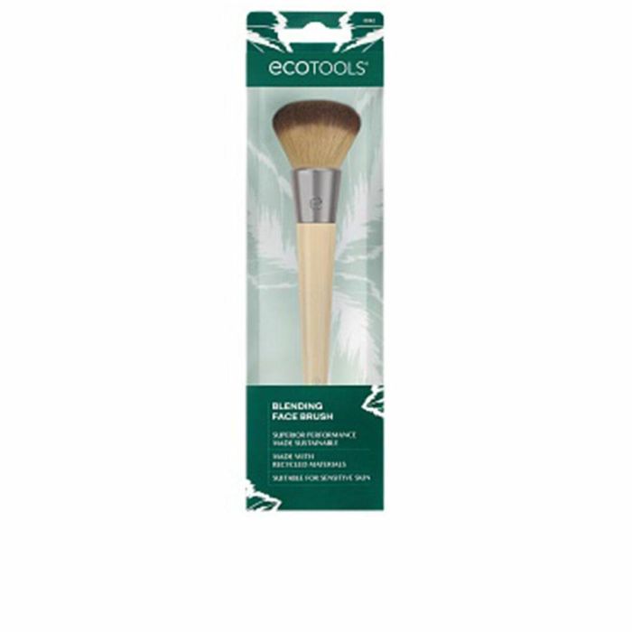 Ecotools Brocha Facial Blending de Cerdas Sintéticas para Bases Líquidas y Cremosas - Acabado Natural