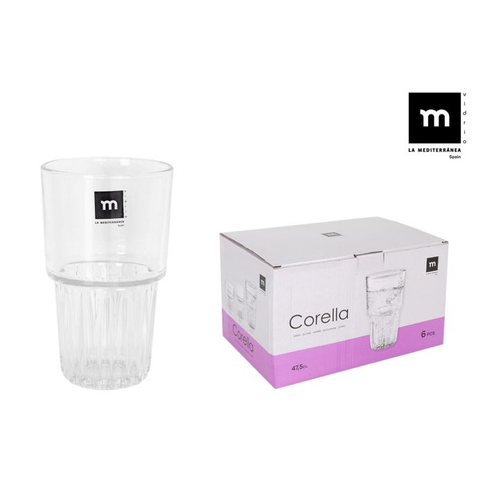 La Mediterranea Set 6 Vasos Corella 475 ml (6 Cajas)