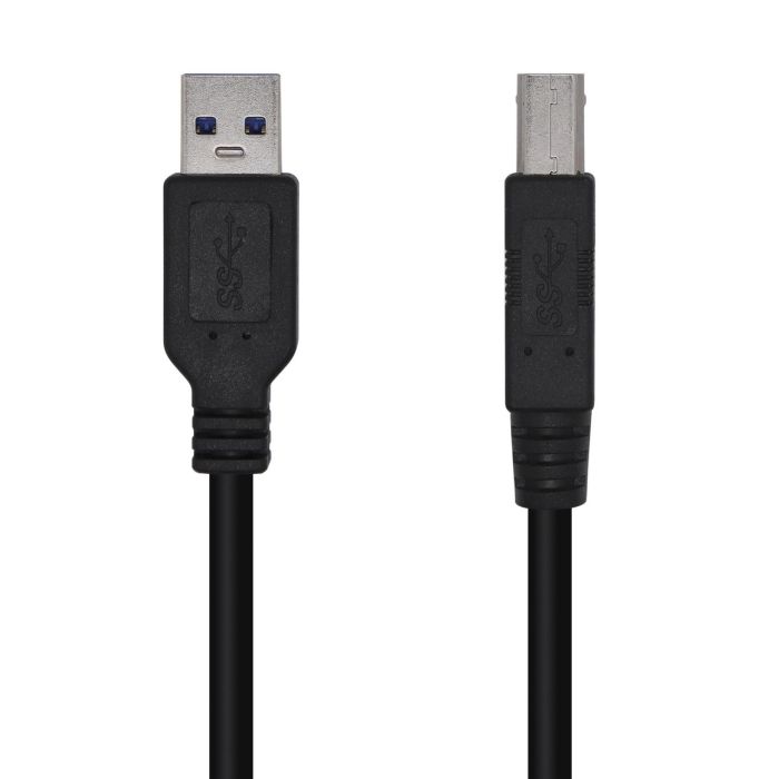 AISENS - CABLE USB 3.0 IMPRESORA TIPO A/M-B/M, NEGRO, 2.0M