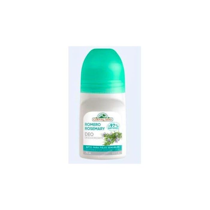 CORPORE SANO Desodorante Romero Roll-On 75ml. Vegano, natural y suave para pieles sensibles