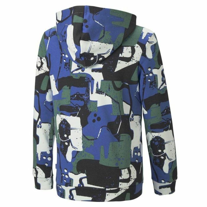Sudadera Infantil Puma Essentials+ Street Art Aop Azul 7-8 Años 1