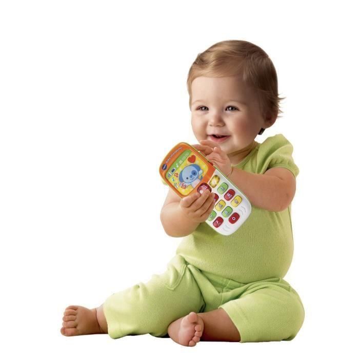 VTECH BABY Smartphone bilingüe para bebés, Juguete interactivo con melodías, números, colores, francés e inglés, luz y sonidos, para +6 meses 2