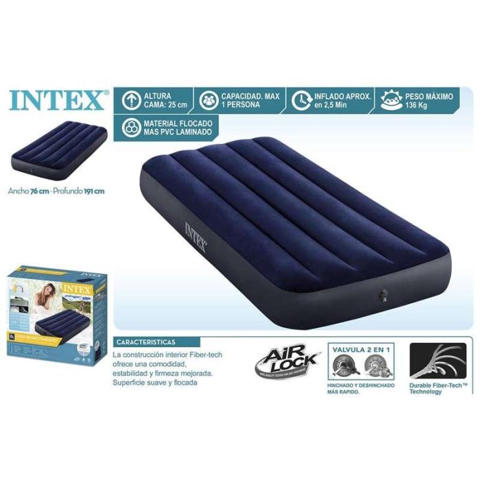Intex Colchon Flocado Dura-Beam Standard Classic Downy - 76x191x25 cm 13