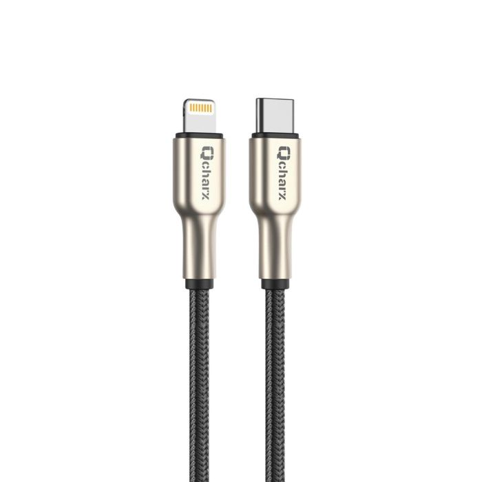 Qcharx international Cable Tipo C New York, carga rápida 3A 20W, cabezal blindado, anti-nudos