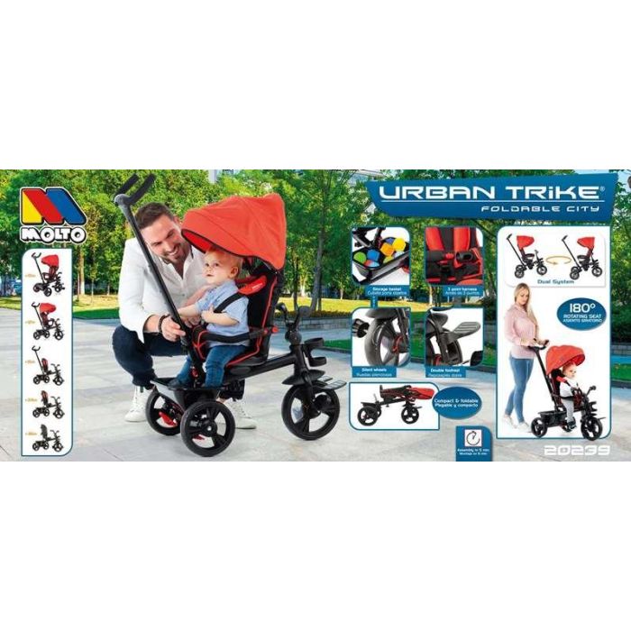Molto Triciclo Urban Trike Basic 99 cm con Freno Doble y Rueda Libre 16