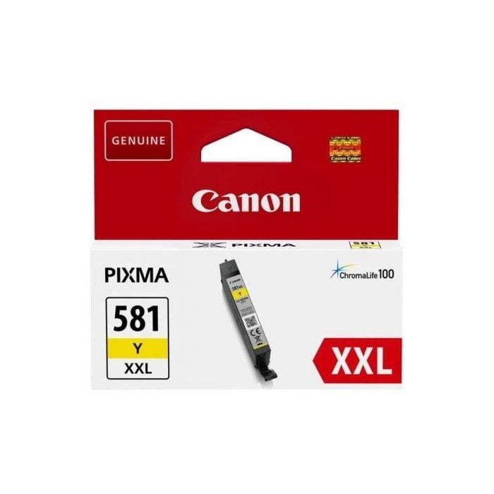 Canon 581 XXL Ink-Jet Amarillo Original para TS9550 / TS705 - 830 Páginas Canon 581 XXL Ink-Jet Amarillo Original para TS9550 / TS705 - 830 Páginas