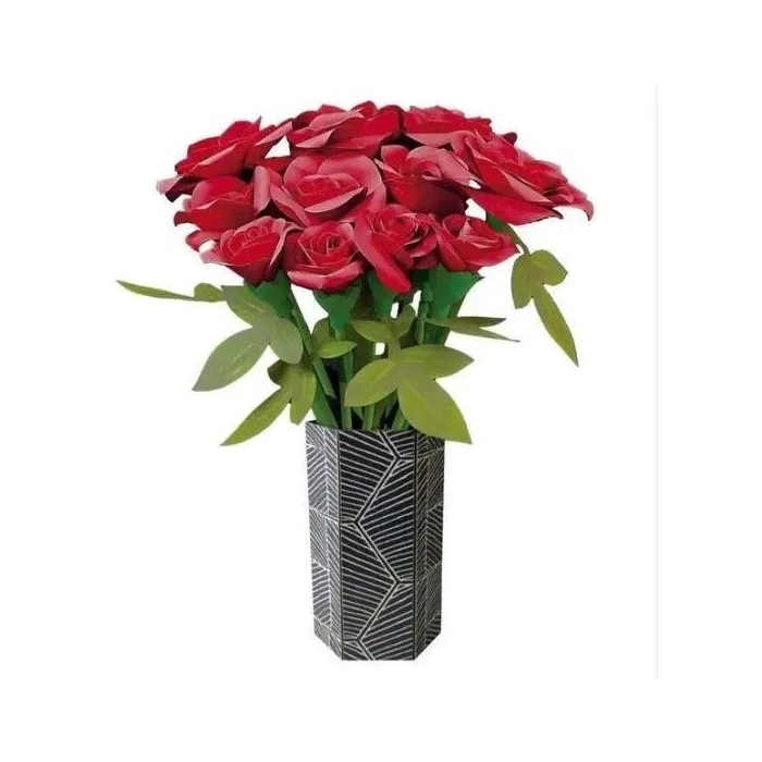 Educa Kit Ramo De Rosas 20139 Arte Floral Manualidad Para Hacer Rosas Rojas De Papel Sin Pegamento Ni Tijeras 1