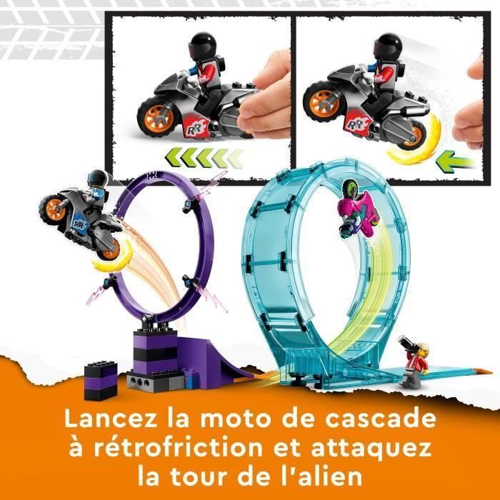 Lego City Stuntz 60361 El desafío final para los ciclistas de Cascadon, el juguete de motocicleta para 1 o 2 jugadores 4