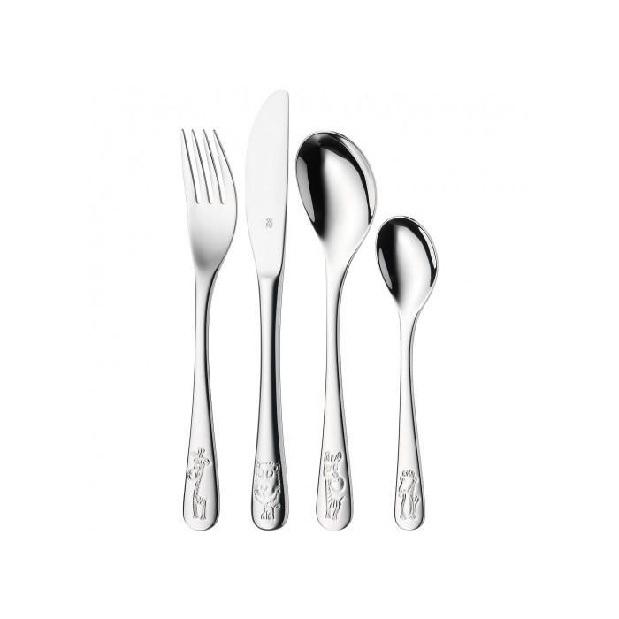 WMF 1280026040 Safari - Set de Cubertería Infantil de 4 Piezas