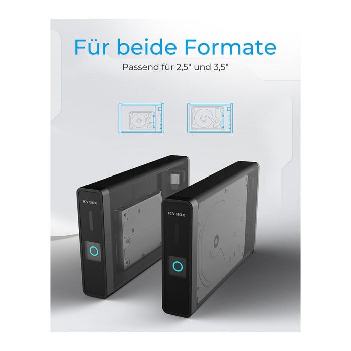 ICY BOX IB-382H-C31 Carcasa Externa HDD/SSD 2.5" / 3.5" USB 3.2 Gen 2 Tipo-C con Hub, SATA III, 10 Gbps, Hot-swap, Negro 3 ICY BOX IB-382H-C31 Carcasa Externa HDD/SSD 2.5" / 3.5" USB 3.2 Gen 2 Tipo-C con Hub, SATA III, 10 Gbps, Hot-swap, Negro 3