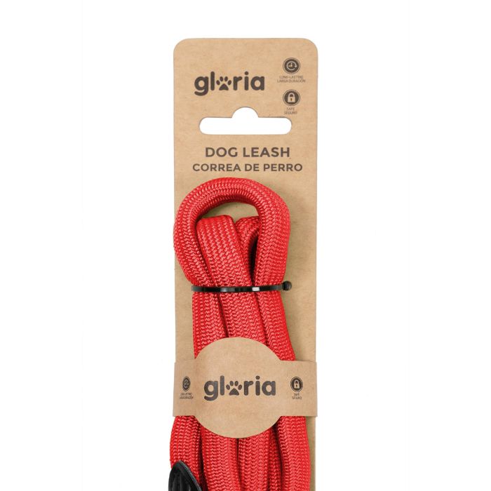 Gloria Correa para Perro de Nylon Redondo 10mm x 120cm Rojo - Doble Capa, Costuras Reforzadas, Mosquetón Retráctil, Suave Tacto, Refuerzo Piel 1 Gloria Correa para Perro de Nylon Redondo 10mm x 120cm Rojo - Doble Capa, Costuras Reforzadas, Mosquetón Retráctil, Suave Tacto, Refuerzo Piel 1
