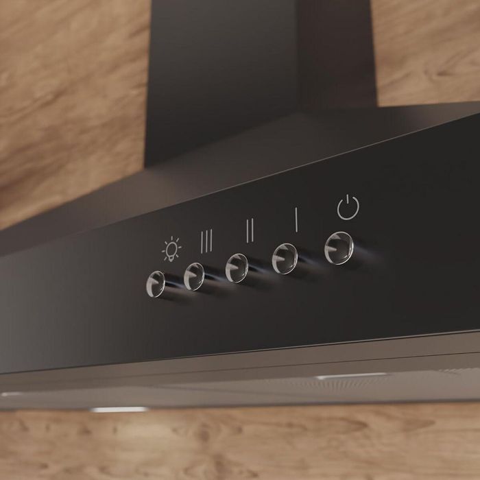 Cecotec Campana Convencional 90 cm Negra Acero Inoxidable 650 m³/h Luz LED Bolero Flux PM 906500 4