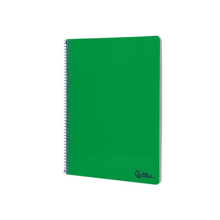 Cuaderno Espiral Liderpapel Din A4 Smart Tapa Blanda 80H 75 gr Cuadro 4 mm Con Margen Color Verde 4 unidades 3