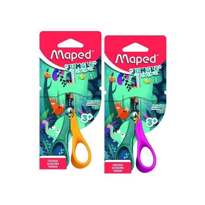Tijeras Escolares Maped Vivo Jungle Fever 12 Cm. Blister De 1