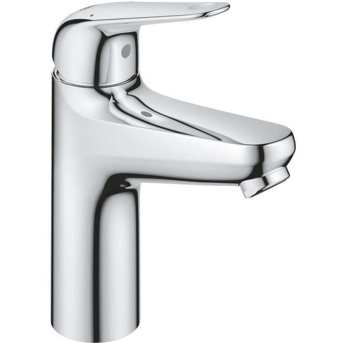 Mezclador monomando de lavabo - GROHE Swift - 24326001 - Cromo - Talla M - Ahorro de agua - Desagüe click-clack