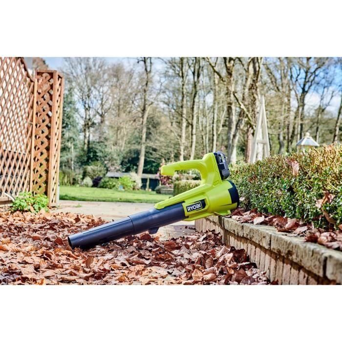 Ryobi RY18BLA-140 Soplador de hojas inalámbrico 18V ONE+ Turbo Jet 145 km/h, 7.1 m³/min, con batería 4.0 Ah y cargador 4