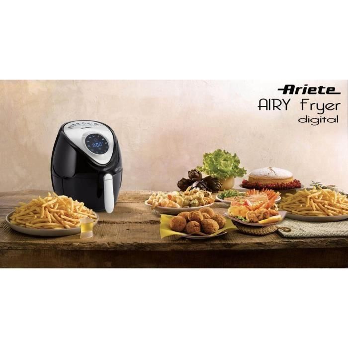 Freidora de Aire Ariete 4616/00 Negra - 7 Programas Predefinidos, LCD Táctil, 80% Menos Grasa 2 Freidora de Aire Ariete 4616/00 Negra - 7 Programas Predefinidos, LCD Táctil, 80% Menos Grasa 2
