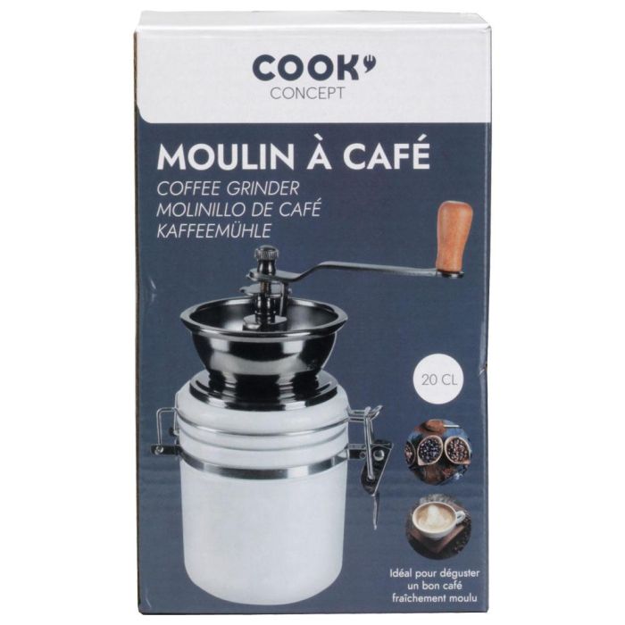 Cook Concept Molinillo de Café Barista, Estilo Retro, Capacidad 220 ml, Medidas 15,5x8,5x20 cm 1