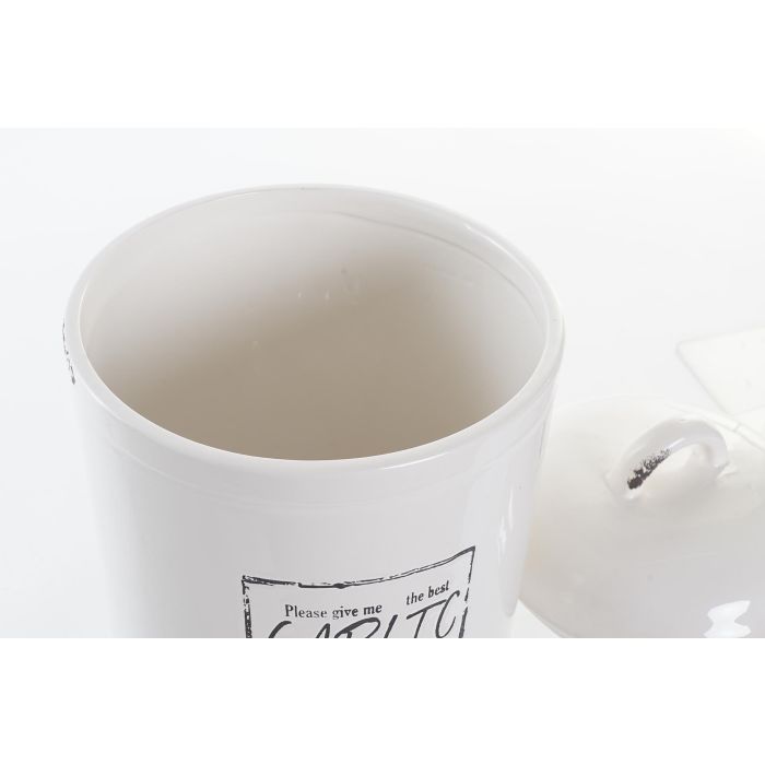Bote DKD Home Decor Blanco 17.7 x 26 x 17.7 cm 2 Bote DKD Home Decor Blanco 17.7 x 26 x 17.7 cm 2