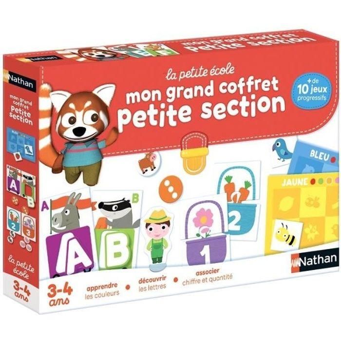 Nathan La Petite Ecole: Caja de Actividades Educativas My Large Small Section para niños +3 años con pizarra y juegos Nathan La Petite Ecole: Caja de Actividades Educativas My Large Small Section para niños +3 años con pizarra y juegos