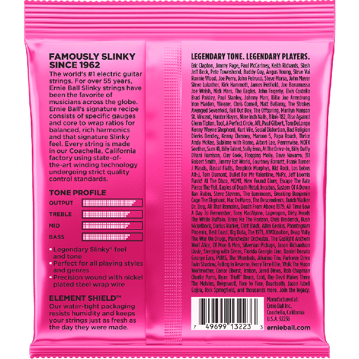 Ernieball Pink 9-42 Tripack Juego de Cuerdas Eléctrica (3 unidades) 1