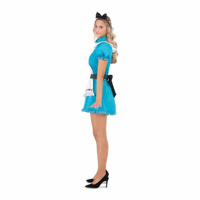 Disfraz alicia diadema con lazo, vestido con delantal y cinturón talla l 4 Disfraz alicia diadema con lazo, vestido con delantal y cinturón talla l 4