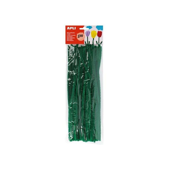 Limpia Pipas Varilla Apli Verde 30 Cm. Bolsa De 50 (Set de 5)