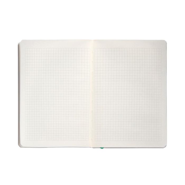 Cuaderno Con Gomilla Antartik Notes Tapa Blanda A5 Hojas Cuadricula Gris Y Turquesa 80 Hojas 80 gr Fsc 7