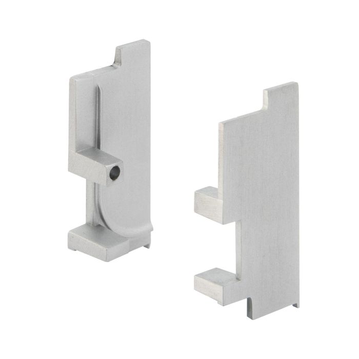 SC Herrajes J2 Accesorios para el Montaje Perfil Gola Laterales Acabado Plata Mate