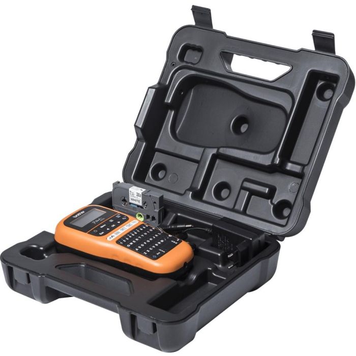 Brother PT-E110VP Etiquetadora P-Touch para Cintas de 3.5/6/9/12 mm, Teclado QWERTY, Value Pack 4