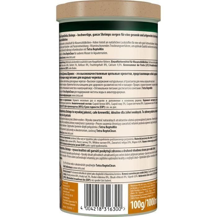 Tetra Gammarus Alimento Seco para Peces y Tortugas de Acuario 1 Litro 1 Tetra Gammarus Alimento Seco para Peces y Tortugas de Acuario 1 Litro 1