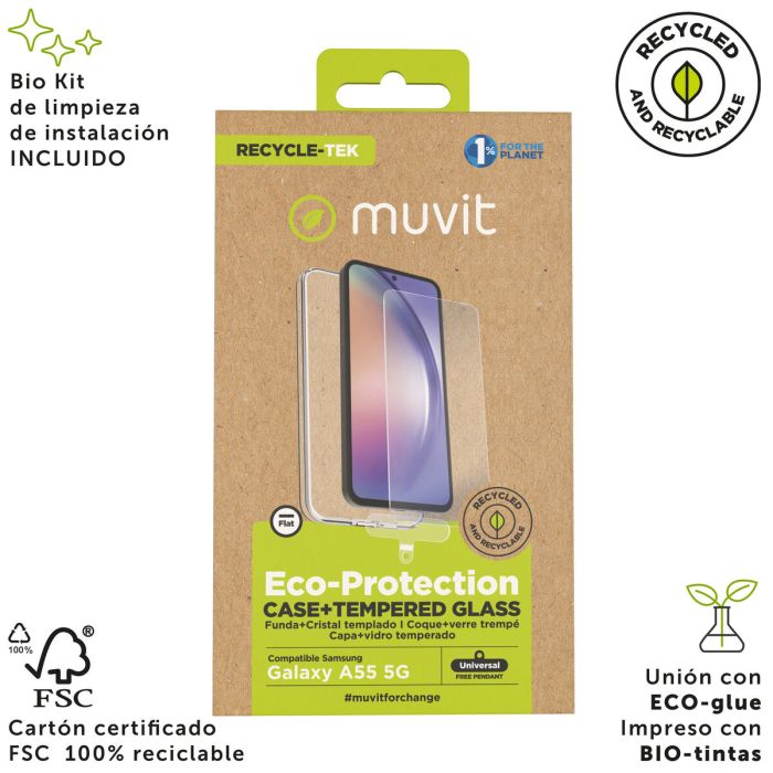Funda y Protector para Móvil Muvit for Change Galaxy A55 5G Samsung Galaxy A56 4 Funda y Protector para Móvil Muvit for Change Galaxy A55 5G Samsung Galaxy A56 4