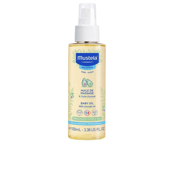 Mustela Aceite de Masaje para Bebé 100 ml - Hidratante y Calmante para Pieles Sensibles desde el Nacimiento 0 Mustela Aceite de Masaje para Bebé 100 ml - Hidratante y Calmante para Pieles Sensibles desde el Nacimiento 0