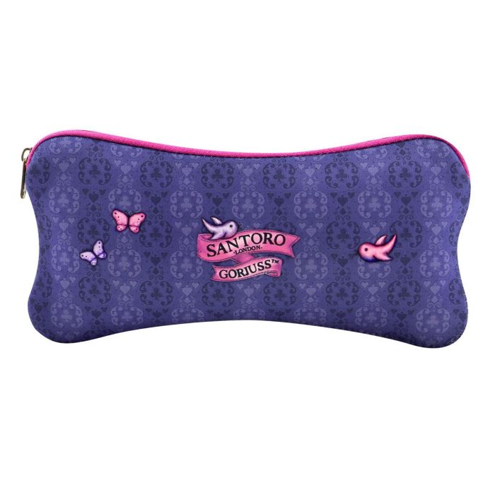 Estuche Escolar Gorjuss Cheshire cat Morado (22 x 11.3 x 1 cm) 1