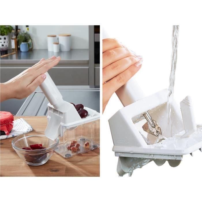 Deshuesador de ciruelas - LEIFHEIT - 37300 - Automático - Fácil y rápido - Hasta 15 kg - Blanco 3 Deshuesador de ciruelas - LEIFHEIT - 37300 - Automático - Fácil y rápido - Hasta 15 kg - Blanco 3