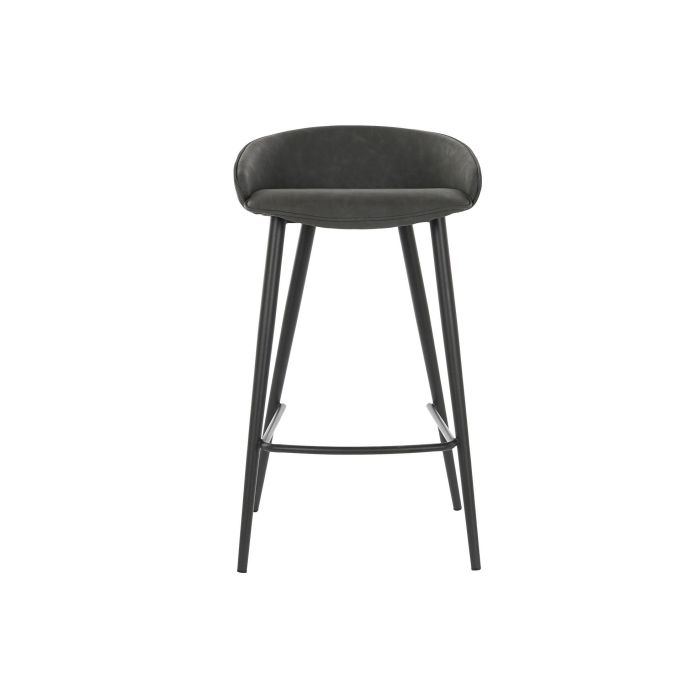 Taburete Vintage DKD Home Decor Gris Oscuro Negro 47 x 87.5 x 48 cm (2 Unidades) 3