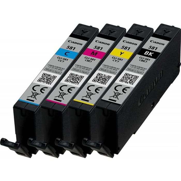 Canon CLI-581 Cartucho de Tinta Negro, Cian, Magenta, Amarillo - Kit de 4 para PIXMA TR7550, TS6150, TS6151, TS8150, TS8151, TS8152, TS9150, TS9155 1