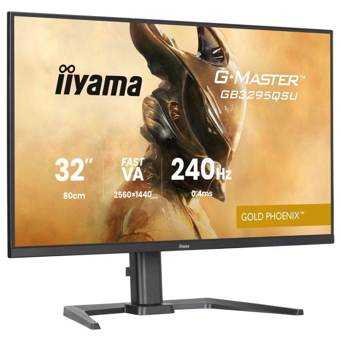 iiyama G-MASTER GB3295QSU-B1 Monitor 31.5" 2560x1440 Fast VA 0.4ms MPRT 240Hz HDMI 2.1 DisplayPort 1.4 USB Hub Altavoces Negro 3