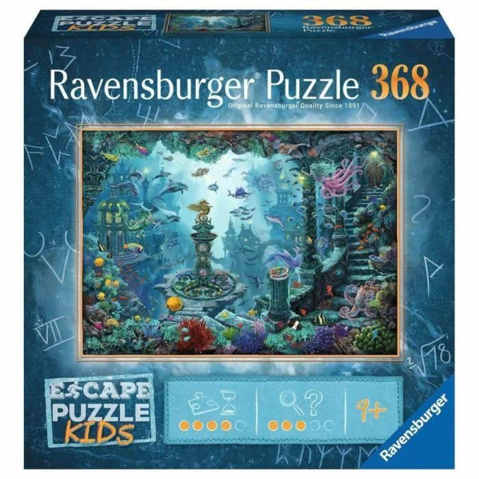 Puzzle de escape infantil En el reino submarino, puzzle de 368 piezas, Des 9, 13395, Ravensburger